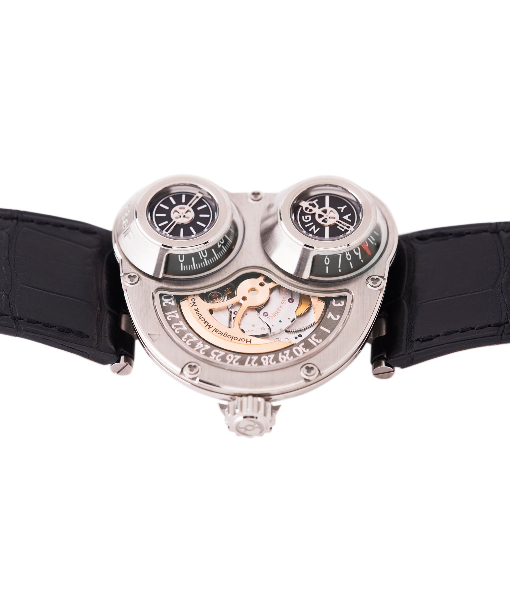 Max Busser Wiederrecht MB&F Sidewinder Horological Machine HM3 white gold watch by independent watchmaker for sale online at A Collected Man London UK specialist of rare watches