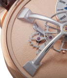 frost dial MB&F Legacy Machine LM101 Limited Edition rose gold watch by Max Busser and Voutilainen for sale online at A Collected Man London UK specialist of rare, independent watchmakers