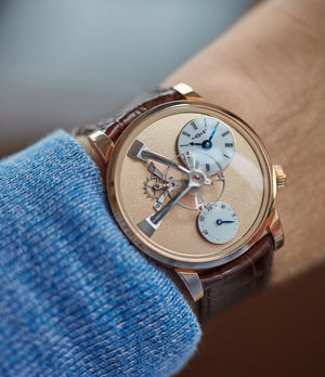 preowned wristwatch MB&F Legacy Machine LM101 Limited Edition rose gold watch by Max Busser and Voutilainen for sale online at A Collected Man London UK specialist of rare, independent watchmakers