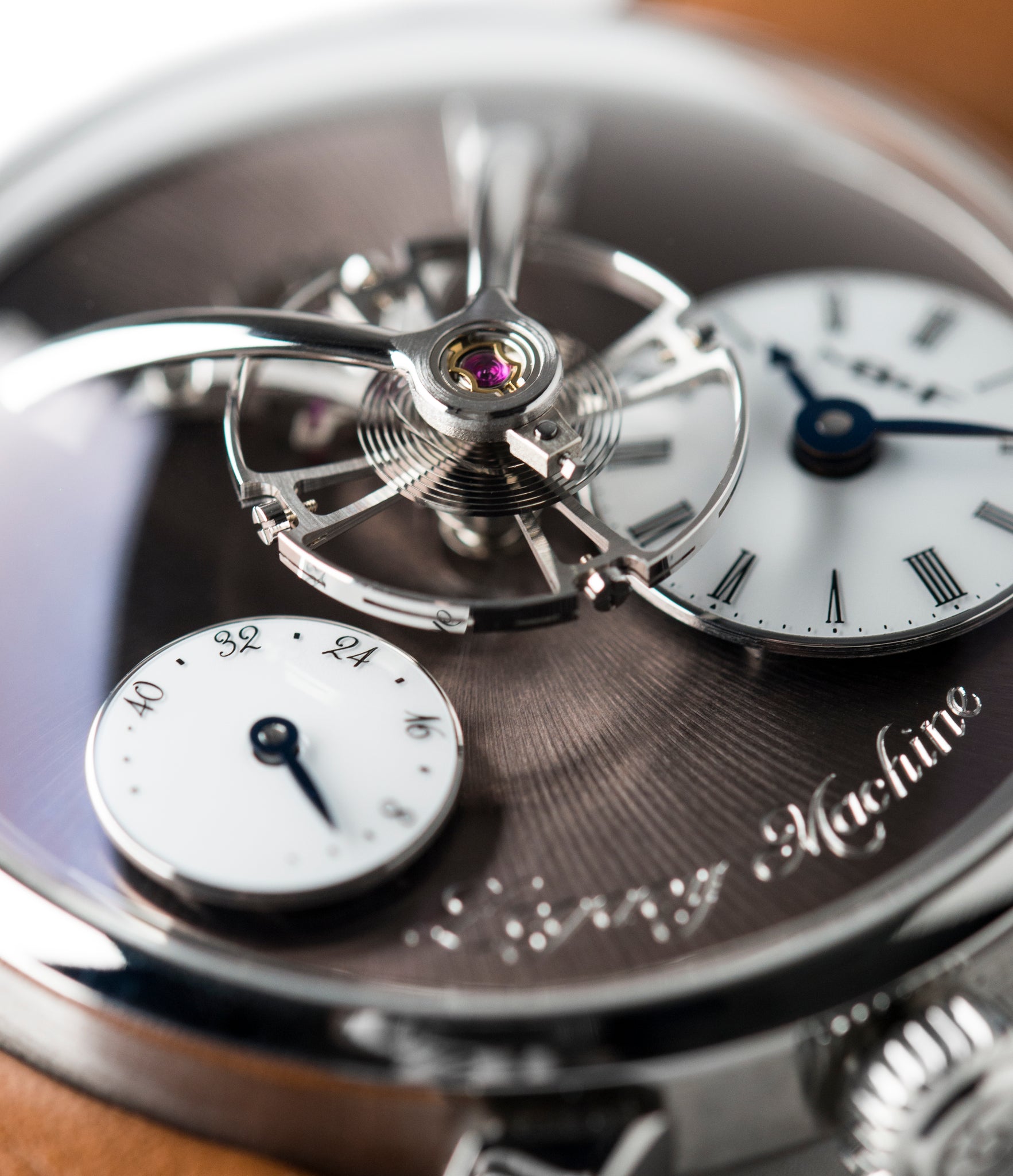 brown dial Hodinkee watch MB&F LM101 Limited Edition steel for sale online at A Collected Man London recommended retailer of independent watchmakers