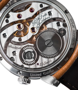 hand-finished MB&F LM101 Limited Edition for Hodinkee steel watch online at A Collected Man London recommended retailer of independent watchmakers