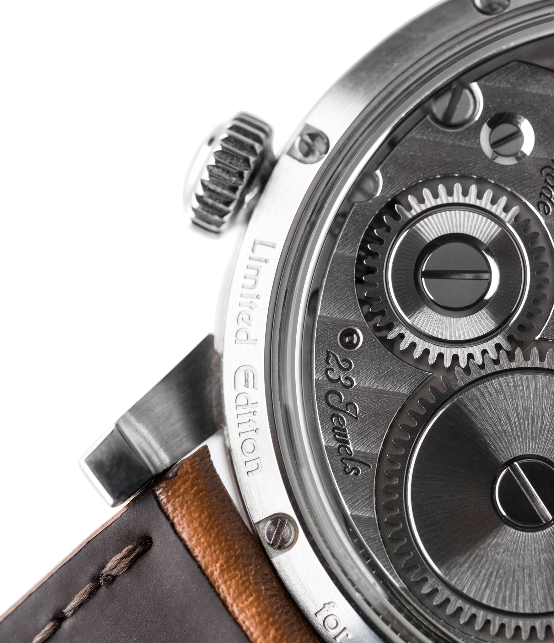 Limited Edition MB&F LM101 for Hodinkee steel watch online at A Collected Man London recommended retailer of independent watchmakers