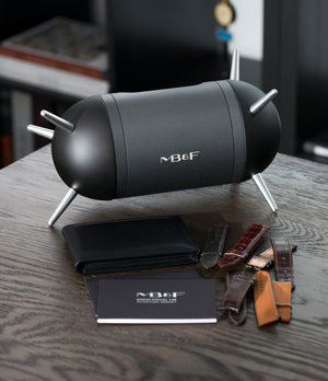 full set MB&F LM101 Limited Edition for Hodinkee steel watch online at A Collected Man London recommended retailer of independent watchmakers