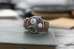 MB&F LM101 Legacy Machine Hodinkee Limited Edition brown dial steel for sale online at A Collected Man London recommended retailer of independent watchmakers