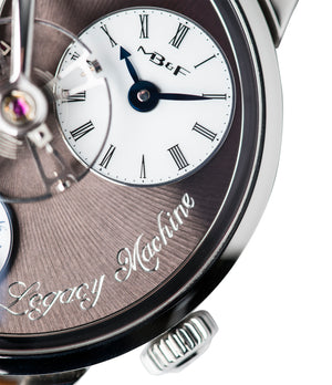Hodinkee MB&F LM101 Legacy Machine Limited Edition steel for sale online at A Collected Man London recommended retailer of independent watchmakers