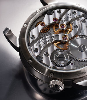 Caseback display back | White Gold MB&F Legacy Machine 1 Xia Hang LM1  preowned watch at A Collected Man London