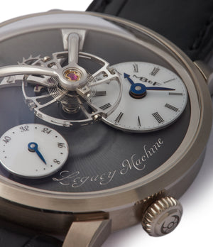 grey dial MB&F Kari Voutilainen Legacy Machine LM101 time-only independent watchmaker for sale online A Collected Man London