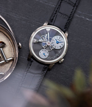 selling MB&F Kari Voutilainen Legacy Machine LM101 grey dial time-only independent watchmaker for sale online A Collected Man London