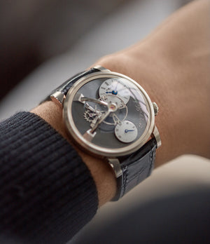 MB&F Kari Voutilainen Legacy Machine LM101 grey dial time-only independent watchmaker for sale online A Collected Man London