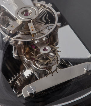 MB&F Melchior L'Epee "Dark" roboclock robotic desk clock for sale online at A Collected Man London
