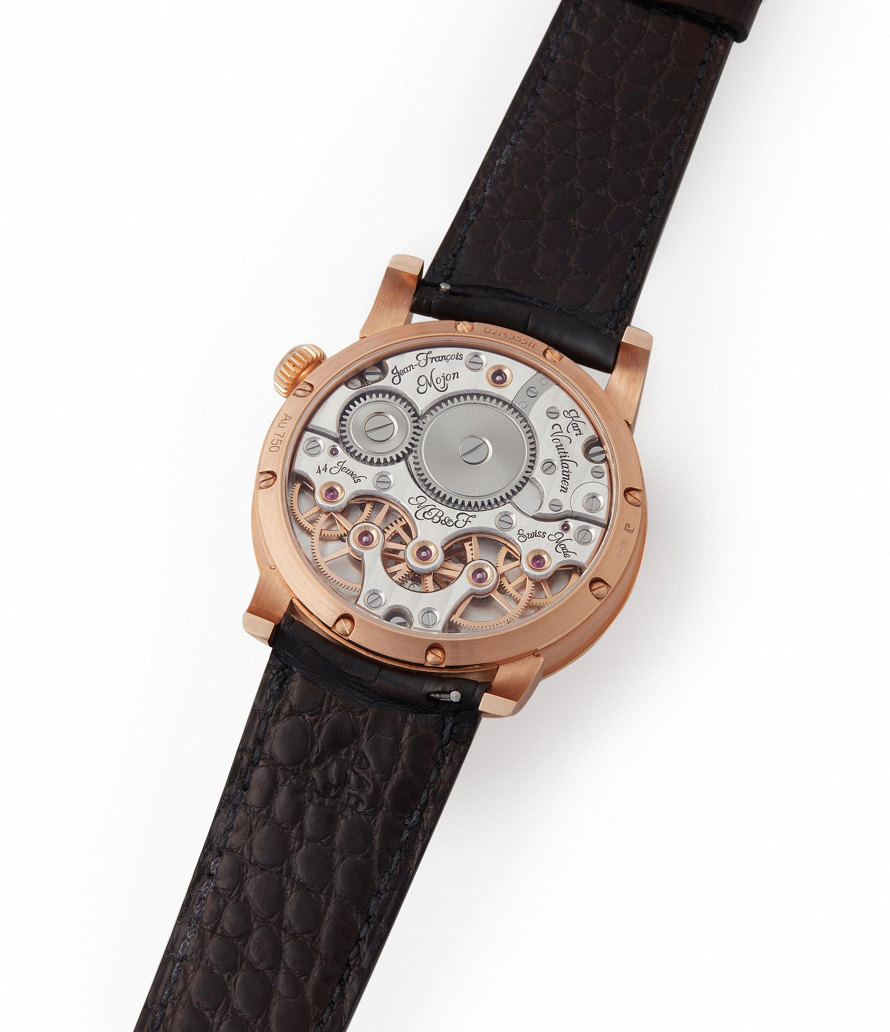 MB&F Legacy Machine LM2 manual-winding rose gold preowned double flying balance watch