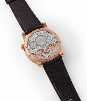 manual-winding MB&F Voutilainen Mojon Legacy Machine LM2 rose gold double flying balance watch by independent watchmaker Max Busser for sale online at A Collected Man London