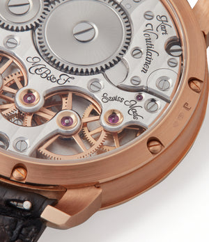 Max Busser Kari Voutilainen Mojon watch movement MB&F Legacy Machine LM2 rose gold preowned double flying balance watch