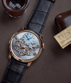 MB&F Legacy Machine LM2 rose gold double flying balance watch by independent watchmaker Max Busser for sale online at A Collected Man London