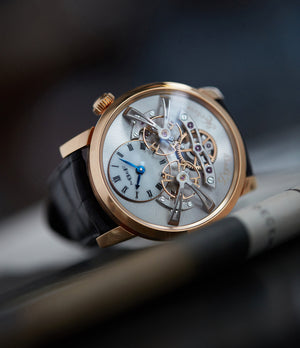 MB&F Voutilainen Mojon Legacy Machine LM2 rose gold double flying balance watch by independent watchmaker Max Busser for sale online at A Collected Man London