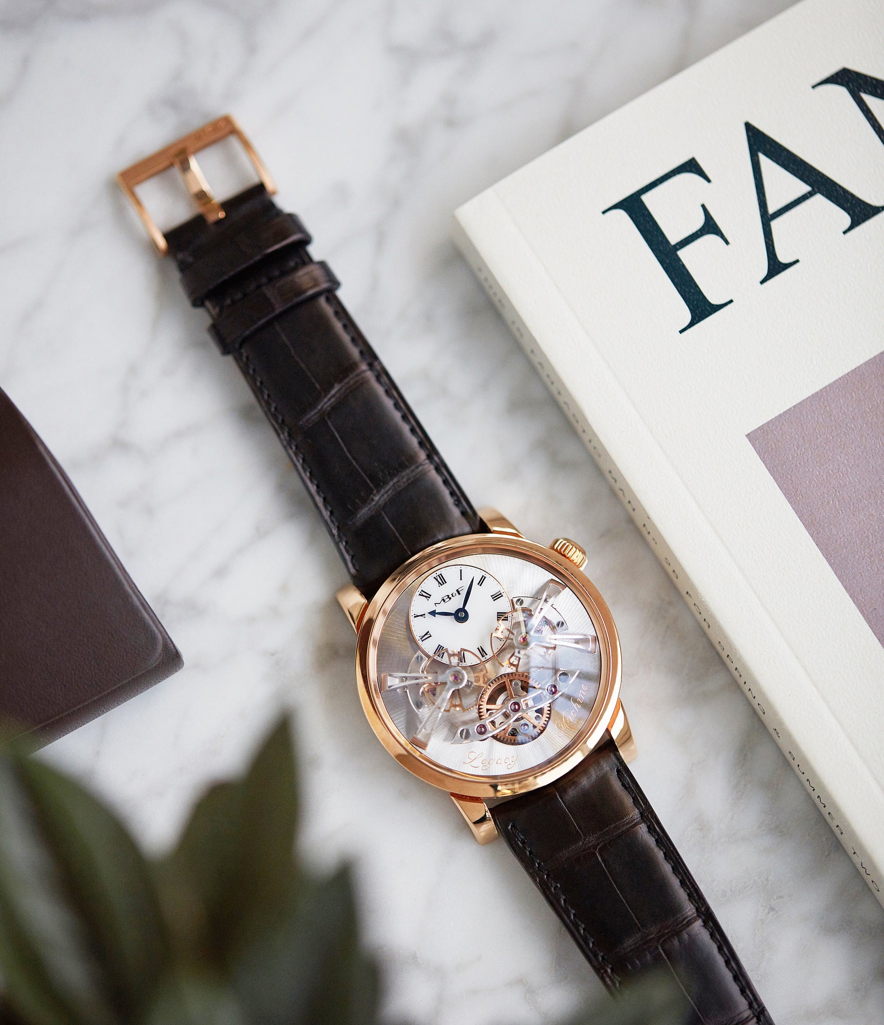 LM2 MB&F Legacy Machine time-only rose gold double flying balance watch by independent watchmaker Max Busser for sale online at A Collected Man London