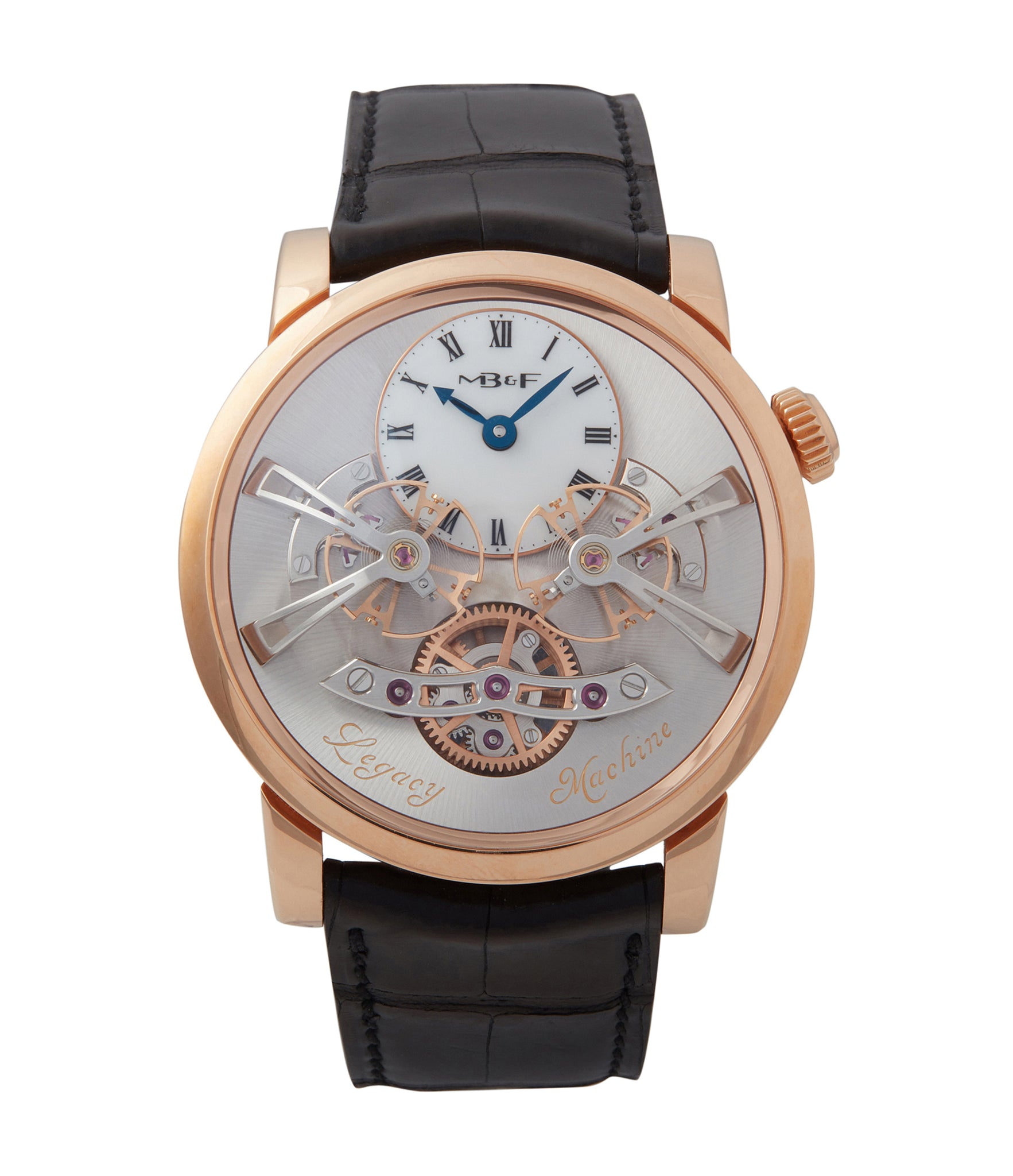 buy MB&F Legacy Machine LM2 rose gold double flying balance watch by independent watchmaker Max Busser for sale online at A Collected Man London