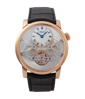 buy MB&F Legacy Machine LM2 rose gold double flying balance watch by independent watchmaker Max Busser for sale online at A Collected Man London