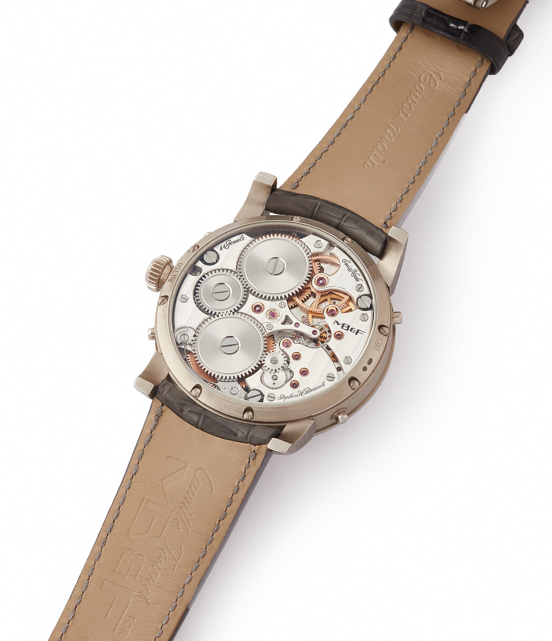 movement MB&F LM3 Legacy Machine 3 Perpetual Calendar white gold rare pre-owned watch by independent watchmaker for sale online at A Collected Man London UK approved seller of independent watchmakers