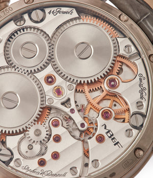 MB&F and Stephen McDonnell hand-finished Voutilainen style Legacy Machine 3 Perpetual Calendar white gold rare pre-owned watch by independent watchmaker for sale online at A Collected Man London UK approved seller of independent watchmakers