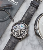 gent's rare modern wristwatch MB&F Legacy Machine 3 Perpetual Calendar white gold rare pre-owned watch by independent watchmaker for sale online at A Collected Man London UK approved seller of independent watchmakers