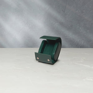 Luxury A Collected Man London Watch Accessory | Milano, one-watch roll, emerald, saffiano leather | Available World Wide