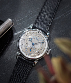 Buy Milano Molequin watch strap Voutilainen black saffiano leather quick-release springbars buckle handcrafted European-made for sale online at A Collected Man London