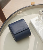 Buy Milano, one-watch roll, midnight blue, saffiano leather | A Collected Man London Accessories