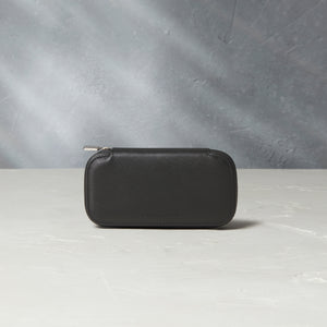 Watch Case | Two-watch slim pouch in black Saffiano leather | Buy At A Collected Man | Available World Wide