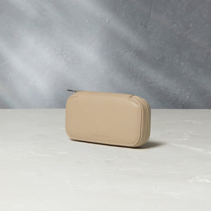 Watch Case | Monaco, two-watch pouch, linen, saffiano leather | Buy at A Collected Man | Available World Wide
