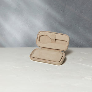 Watch Case | Monaco, two-watch pouch, linen, saffiano leather | Buy at A Collected Man | Available World Wide