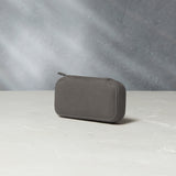 Watch Case | Two-watch slim pouch in charcoal grey nubuck leather | A Collected Man | Available World Wide