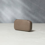 Watch Case Two-watch slim pouch in desert taupe Saffiano leather | A Collected Man | Available World Wide