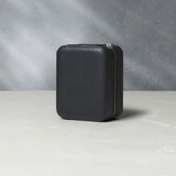 New York, four-watch box with compartment, black, saffiano leather | Buy at A Collected Man | Available Worldwide