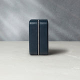 New York, four-watch box with compartment, midnight blue, saffiano leather | Buy at A Collected Man London