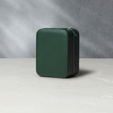 New York, four-watch box with compartment, emerald, saffiano leather | Buy at A Collected Man | Available Worldwide