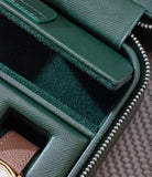 New York, four-watch box with compartment, emerald, saffiano leather | Buy at A Collected Man London
