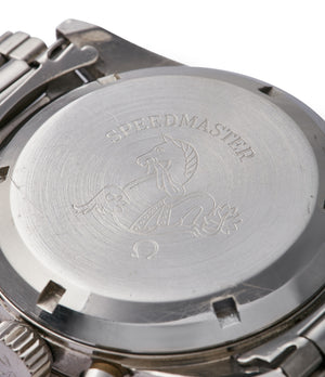 Speedmaster Omega caseback pre-professional Ed White Omega 105.003-65 steel chronograph sports watch online at A Collected Man London