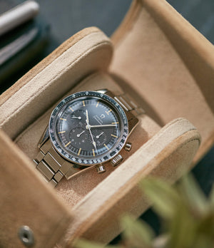 shop vintage Omega Speedmaster pre-professional Ed White 105.003-65 steel chronograph sports watch online at A Collected Man London