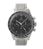 buy vintage Omega Speedmaster pre-professional Ed White 105.003-65 steel chronograph sports watch online at A Collected Man London