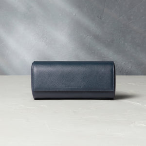 Paris, three-watch roll, midnight blue, saffiano leather | Buy at A Collected Man | Available Worldwide