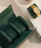 Paris, three-watch roll, emerald, saffiano leather | Buy at A Collected Man | Available World Wide