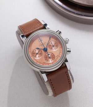 Buy saffiano quality watch strap in burnt cognac brown from A Collected Man London, in short or regular lengths. We are proud to offer these hand-crafted watch straps, thoughtfully made in Europe, to suit your watch. Available to order online for worldwide delivery.