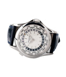 buy worldtimer Patek Philippe 5110G-001 white gold luxury dress watch online for sale at A Collected Man London specialist preowned luxury watches