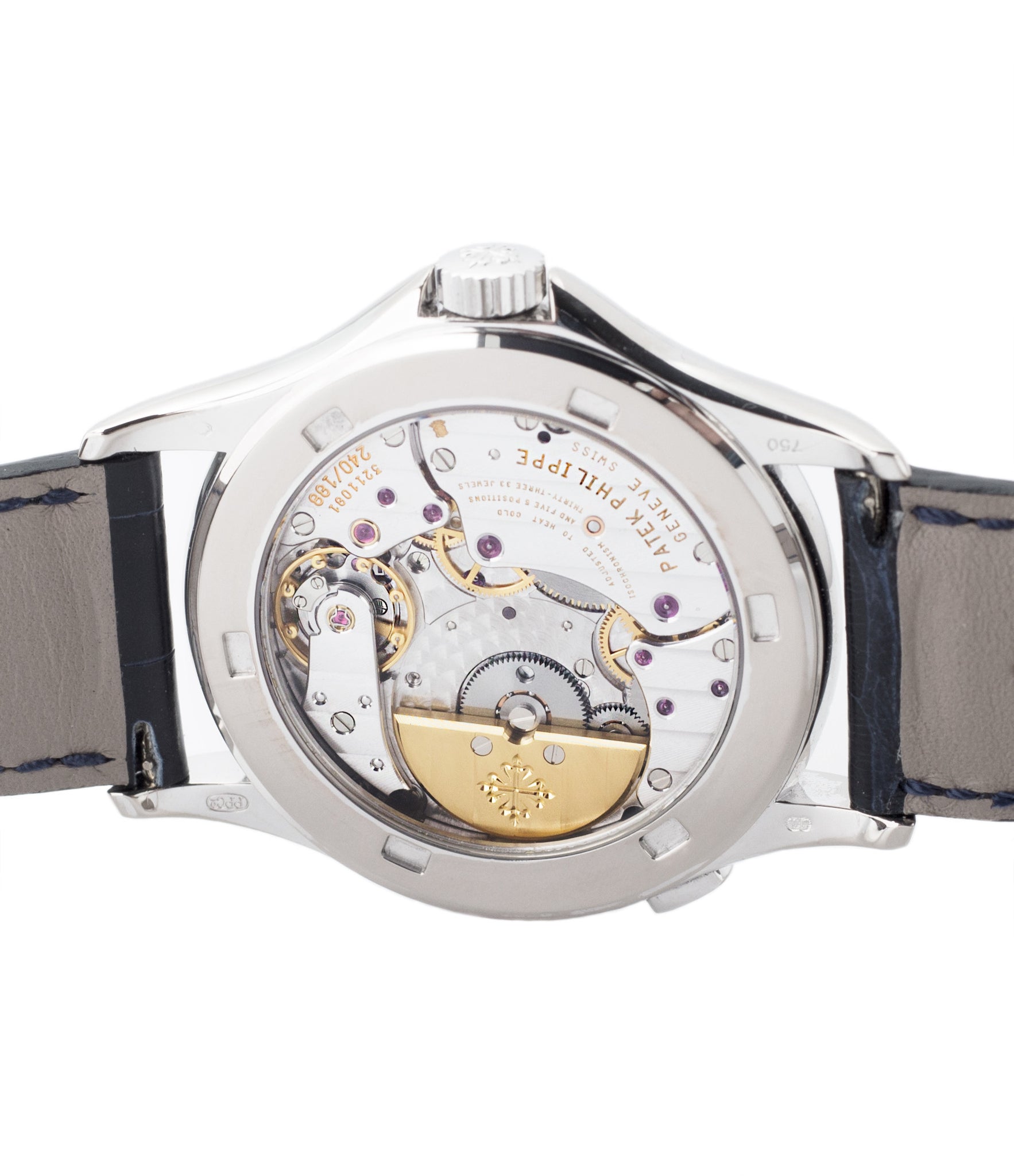 automatic 240HU Patek Philippe 5110G-001 white gold World-timer luxury dress watch online for sale at A Collected Man London specialist preowned luxury watches
