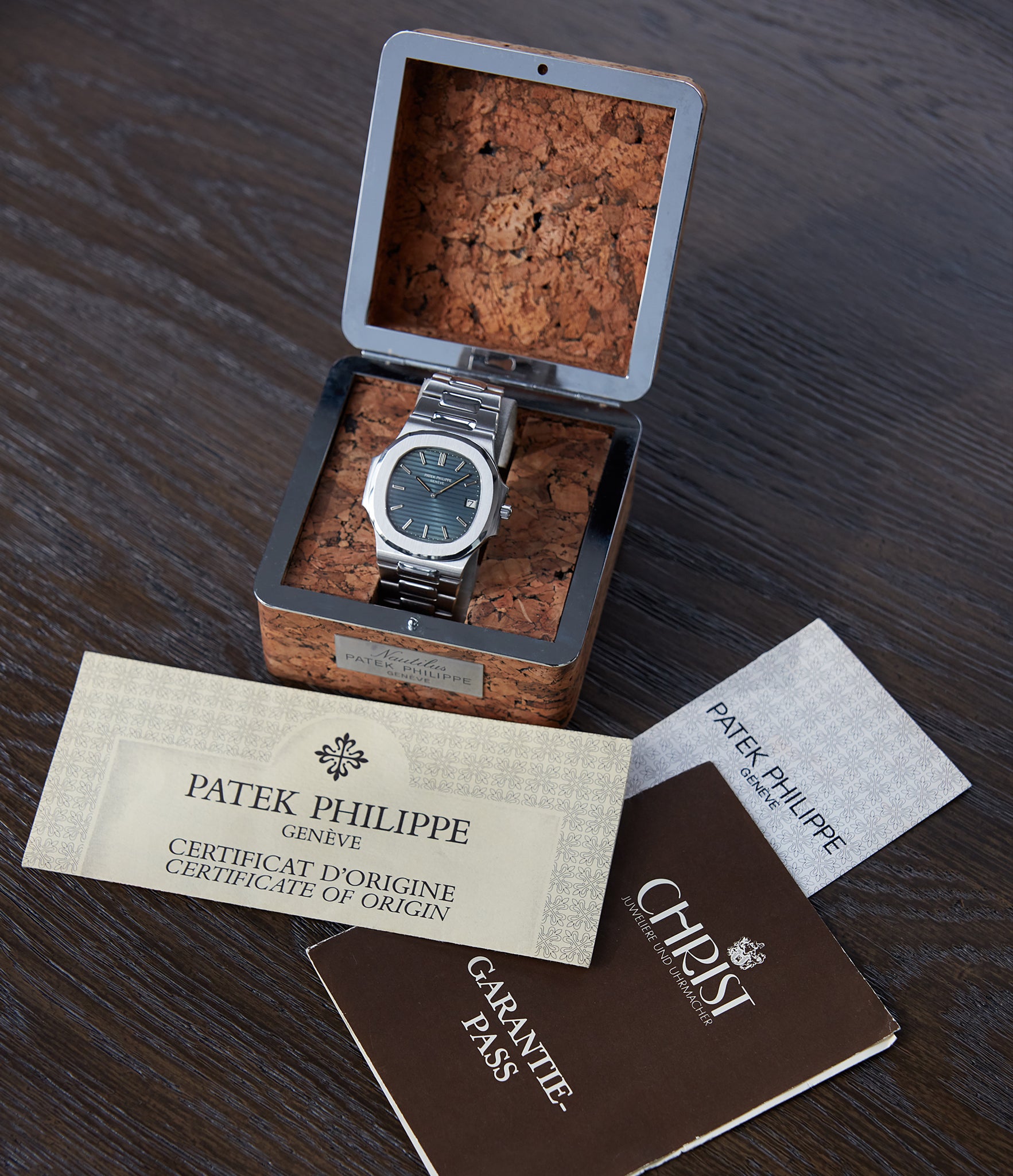 full set Patek Philippe Nautilus 3700/001 vintage watch for sale online at A Collected Man London UK specialist of rare watches