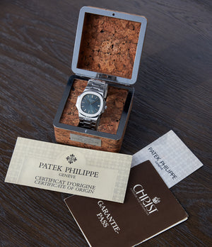 full set Patek Philippe Nautilus 3700/001 vintage watch for sale online at A Collected Man London UK specialist of rare watches