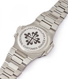 Patek-authenticated original 3700/001A vintage Patek Philippe Nautilus 3700/001A steel sport watch full set for sale online at A Collected Man London UK specialist of rare vintage watches