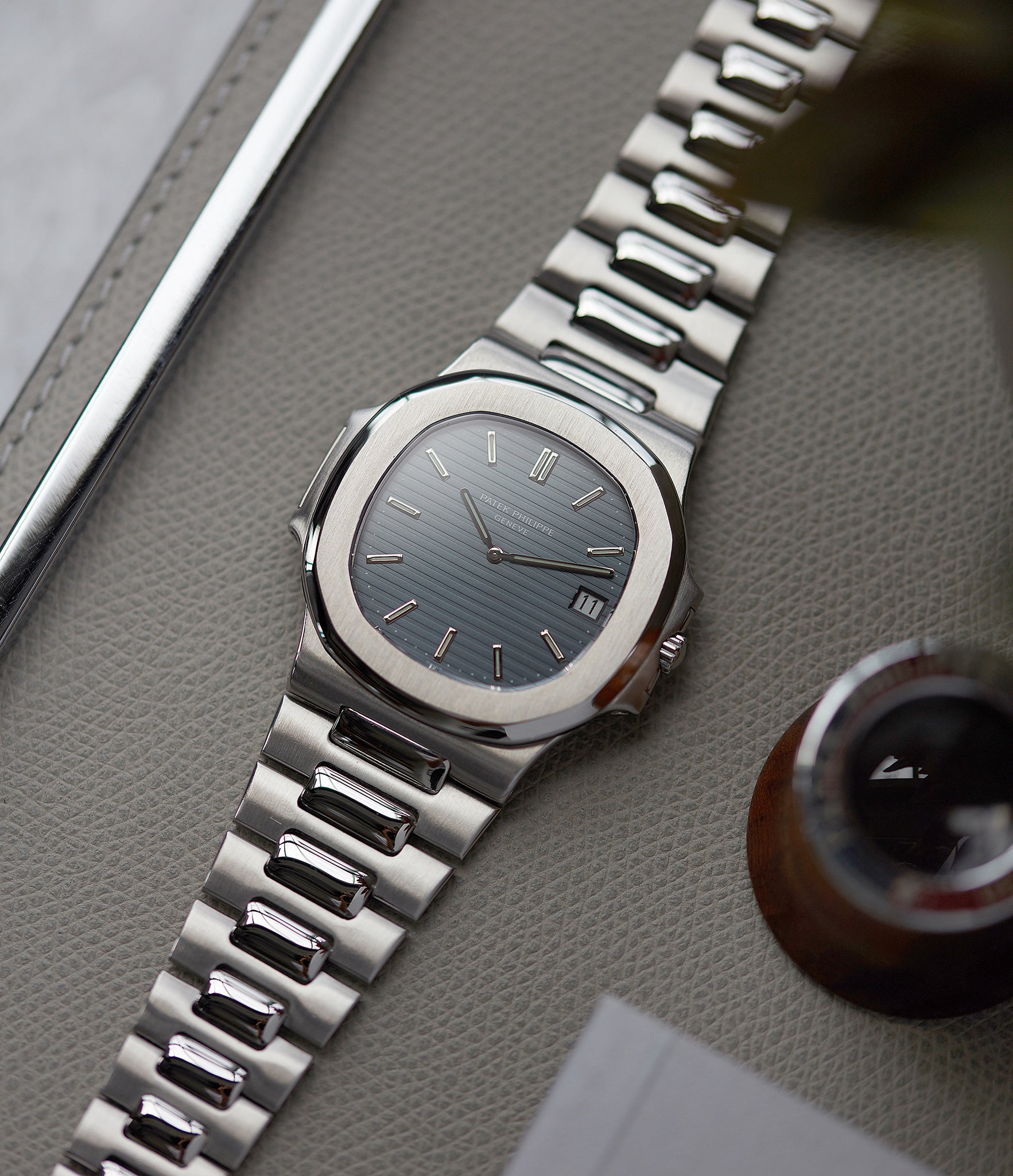 men's luxury sport steel watch vintage Patek Philippe Nautilus 3700/001A steel sport watch full set for sale online at A Collected Man London UK specialist of rare vintage watches