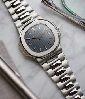 rare Patek Philippe Nautilus 3700/001A steel sport watch full set for sale online at A Collected Man London UK specialist of rare vintage watches